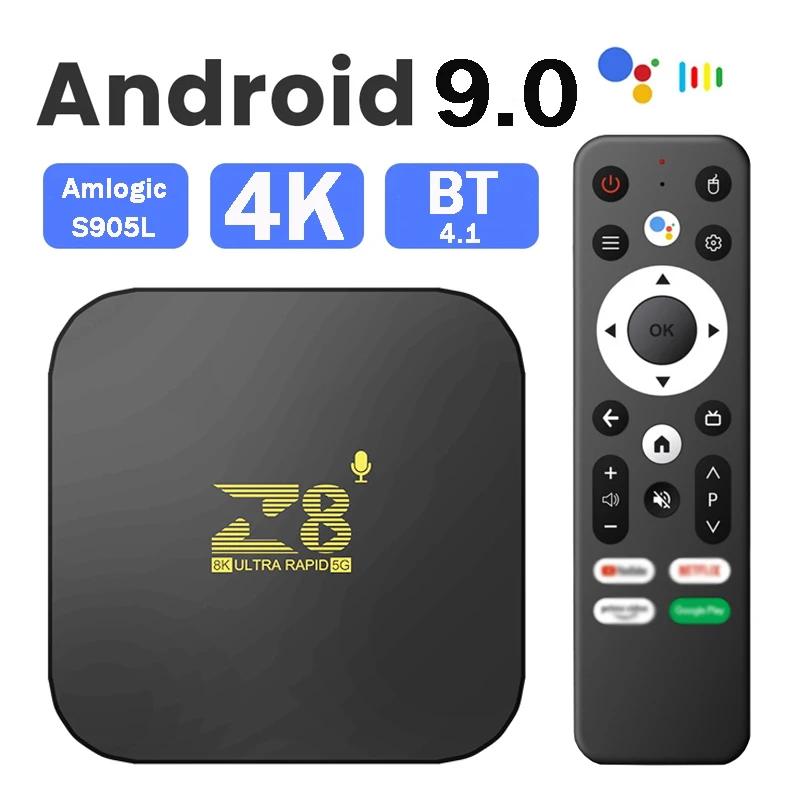 Z8 ȵ̵ 9.0 TV ڽ,  , 4G, 5G,  ھ, Cortex A53, , 4K, BT4.1,  ̵ ÷̾,  ڽ, Amlogic S905L